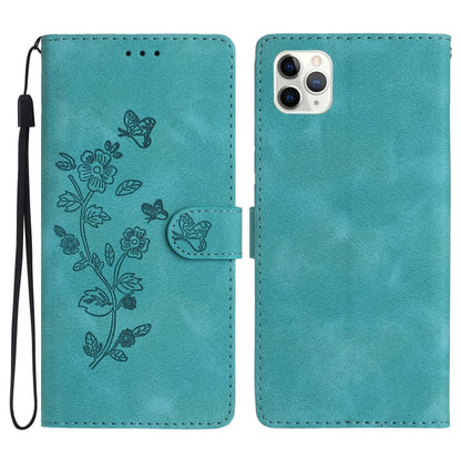Flower Butterfly Embossing Pattern Leather Phone Case