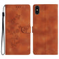 Flower Butterfly Embossing Pattern Leather Phone Case