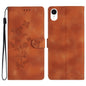 Flower Butterfly Embossing Pattern Leather Phone Case