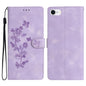 Flower Butterfly Embossing Pattern Leather Phone Case