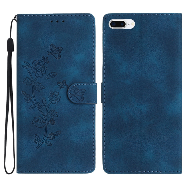 Flower Butterfly Embossing Pattern Leather Phone Case