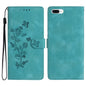 Flower Butterfly Embossing Pattern Leather Phone Case