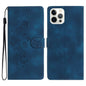 Flower Butterfly Embossing Pattern Leather Phone Case, For iPhone Air, For iPhone 16 Pro Max, For iPhone 16 Pro, For iPhone 16 Plus