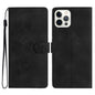Flower Butterfly Embossing Pattern Leather Phone Case, For iPhone Air, For iPhone 16 Pro Max, For iPhone 16 Pro, For iPhone 16 Plus