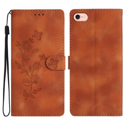 Flower Butterfly Embossing Pattern Leather Phone Case, For iPhone 18 Pro / 17 Pro, For iPhone 18 Pro Max / 17 Pro Max, For iPhone 16e / 17e, For iPhone 17