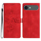 Flower Butterfly Embossing Pattern Leather Phone Case, For iPhone Air, For iPhone 16 Pro Max, For iPhone 16 Pro, For iPhone 16 Plus