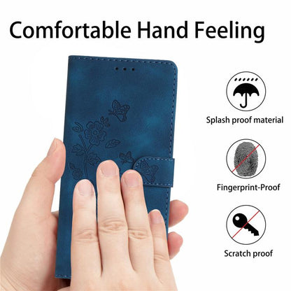Flower Butterfly Embossing Pattern Leather Phone Case, For iPhone 18 Pro / 17 Pro, For iPhone 18 Pro Max / 17 Pro Max, For iPhone 16e / 17e, For iPhone 17