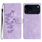 Flower Butterfly Embossing Pattern Leather Phone Case, For iPhone 18 Pro / 17 Pro, For iPhone 18 Pro Max / 17 Pro Max, For iPhone 16e / 17e, For iPhone 17