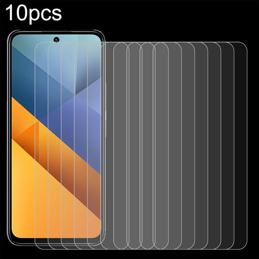 10pcs 0.26mm 9H 2.5D Tempered Glass Film, For Xiaomi Poco M6 4G, For Xiaomi Poco M6 Plus 5G, For Xiaomi Redmi A3x, For Xiaomi Poco F6 Pro / Poco F6 5G, For Xiaomi Redmi Turbo 3, For Xiaomi Redmi A3 / Poco C61, For Xiaomi Poco X6 Neo                    ...