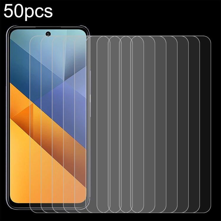 50pcs 0.26mm 9H 2.5D Tempered Glass Film, For Xiaomi Redmi K80 / K80 Pro, For Xiaomi Redmi Note 14 4G, For Xiaomi Redmi A4 5G, For Xiaomi Redmi 14R / A3 Pro, For Xiaomi Redmi Note 14 5G, For Xiaomi Redmi 13 5G / 4G / Note 13R, For Xiaomi Poco M6 4G    ...