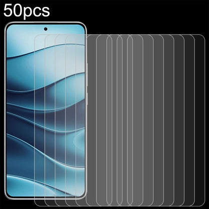 50pcs 0.26mm 9H 2.5D Tempered Glass Film