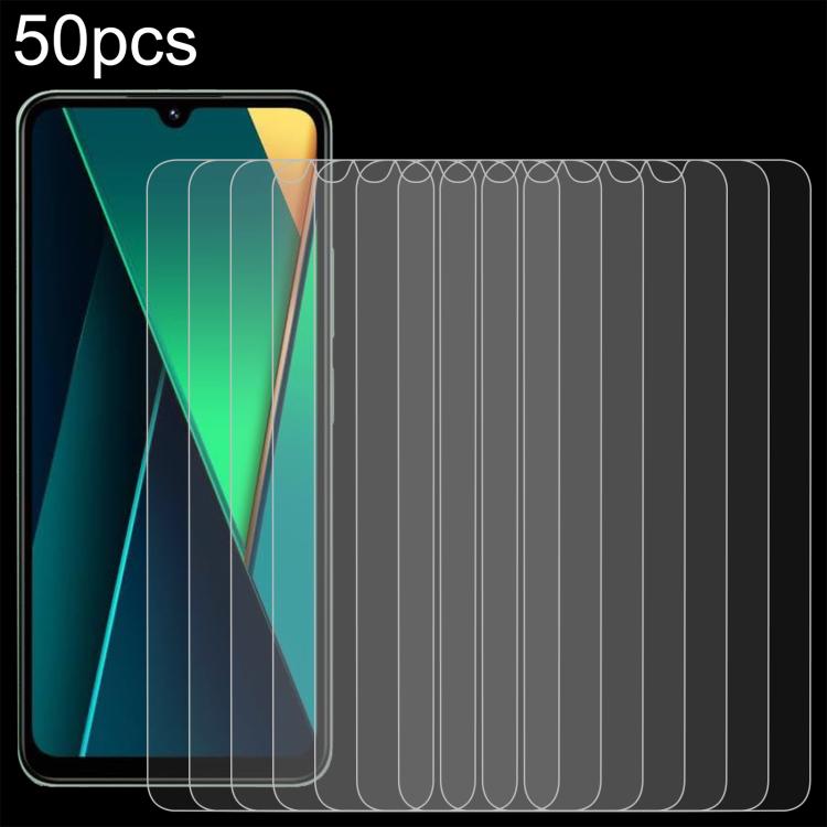 50pcs 0.26mm 9H 2.5D Tempered Glass Film