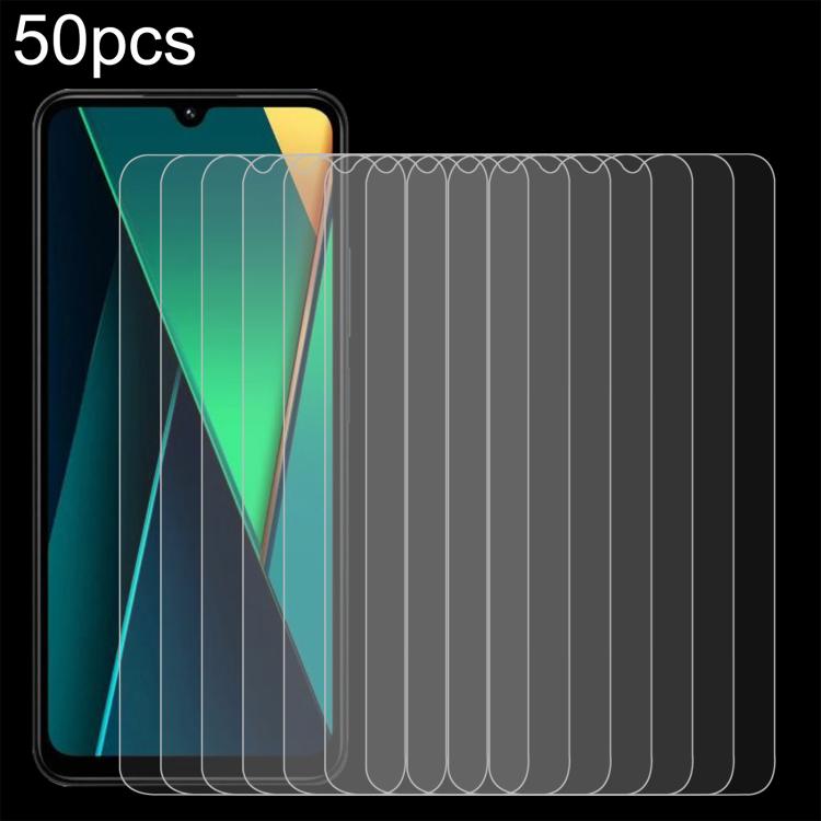50pcs 0.26mm 9H 2.5D Tempered Glass Film, For Redmi 15 4G SEA 169.5mm, For Redmi 15 5G EU 171mm, For Redmi 15C 5G Global 171mm, For Xiaomi Poco M7 4G 171mm, For Xiaomi Poco M7 Plus 5G, For Xiaomi 15T Pro 5G, For Xiaomi 15T 5G, For Redmi 15 4G 171.2mm  ...