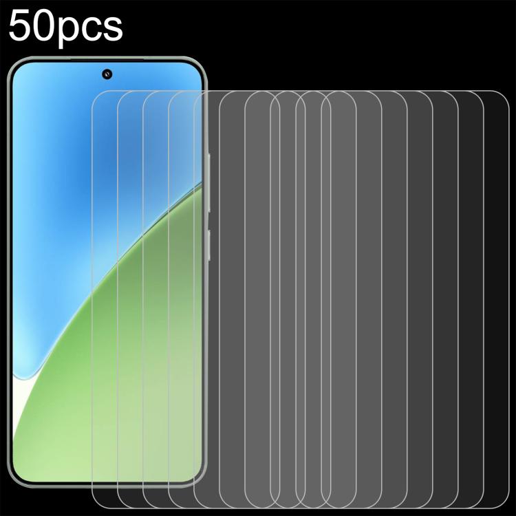 50pcs 0.26mm 9H 2.5D Tempered Glass Film