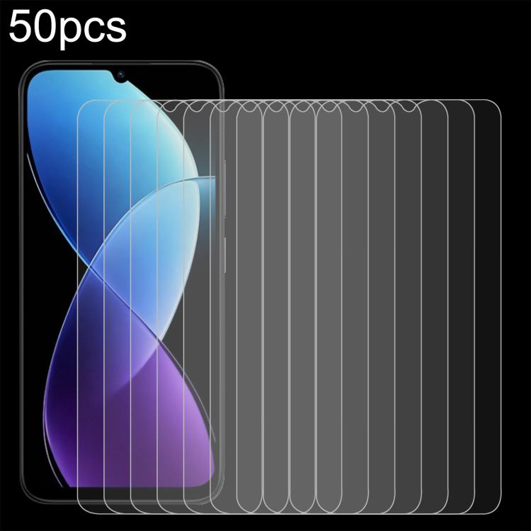 50pcs 0.26mm 9H 2.5D Tempered Glass Film, For Redmi 17C 4G, For Xiaomi Poco C81x 4G, For Xiaomi Poco M8s 5G, For Xiaomi Poco C81 Pro 4G, For Redmi A7 Pro 171mm / Poco C85x 5G, For Redmi R70 5G / R70m 5G, For Xiaomi Poco C85x 5G                         ...