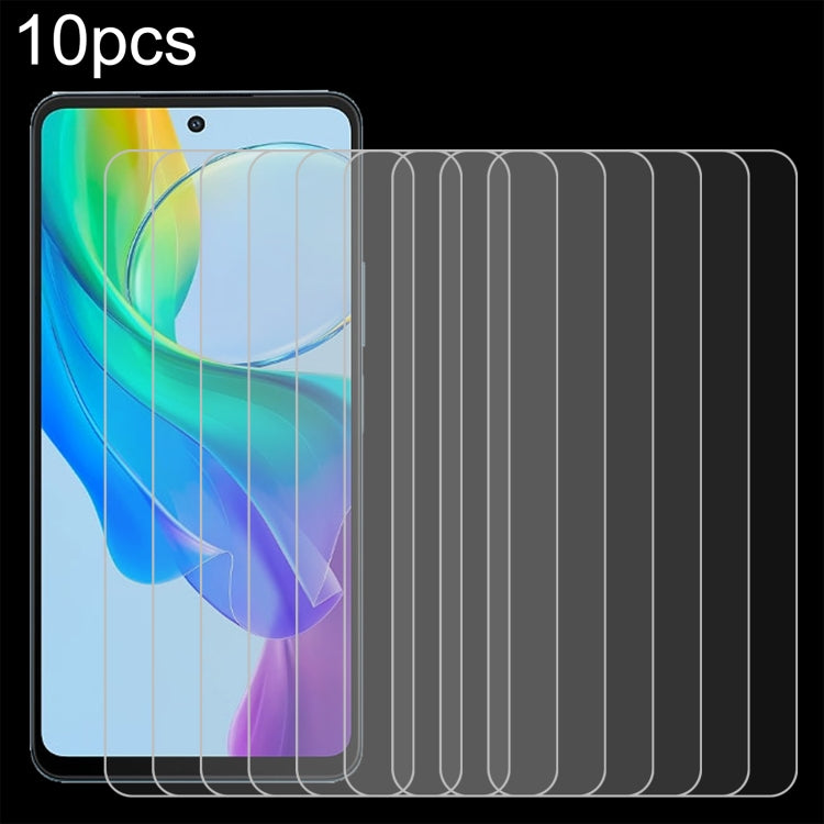 10pcs 0.26mm 9H 2.5D Tempered Glass Film, For vivo Y18e / Y18, For vivo Y200t / Y58, For vivo Y38, For vivo iQOO Z9x, For vivo T3x, For vivo Y200i, For vivo V40 SE / V30 Lite 4G, For vivo Y200 / Y200e / T3, For vivo iQOO Z9, For vivo Y100i / Y100t     ...