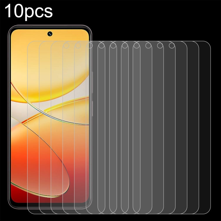 10pcs 0.26mm 9H 2.5D Tempered Glass Film, For vivo Y18e / Y18, For vivo Y200t / Y58, For vivo Y38, For vivo iQOO Z9x, For vivo T3x, For vivo Y200i, For vivo V40 SE / V30 Lite 4G, For vivo Y200 / Y200e / T3, For vivo iQOO Z9, For vivo Y100i / Y100t     ...