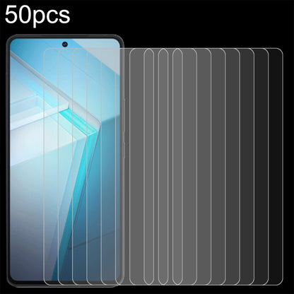 50pcs 0.26mm 9H 2.5D Tempered Glass Film, For vivo Y18e / Y18, For vivo Y200t / Y58, For vivo Y38, For vivo iQOO Z9x, For vivo T3x, For vivo Y200i, For vivo V40 SE / V30 Lite 4G, For vivo Y200 / Y200e / T3, For vivo iQOO Z9, For vivo Y100i / Y100t     ...
