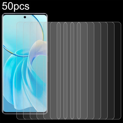 50pcs 0.26mm 9H 2.5D Tempered Glass Film, For vivo Y18e / Y18, For vivo Y200t / Y58, For vivo Y38, For vivo iQOO Z9x, For vivo T3x, For vivo Y200i, For vivo V40 SE / V30 Lite 4G, For vivo Y200 / Y200e / T3, For vivo iQOO Z9, For vivo Y100i / Y100t     ...