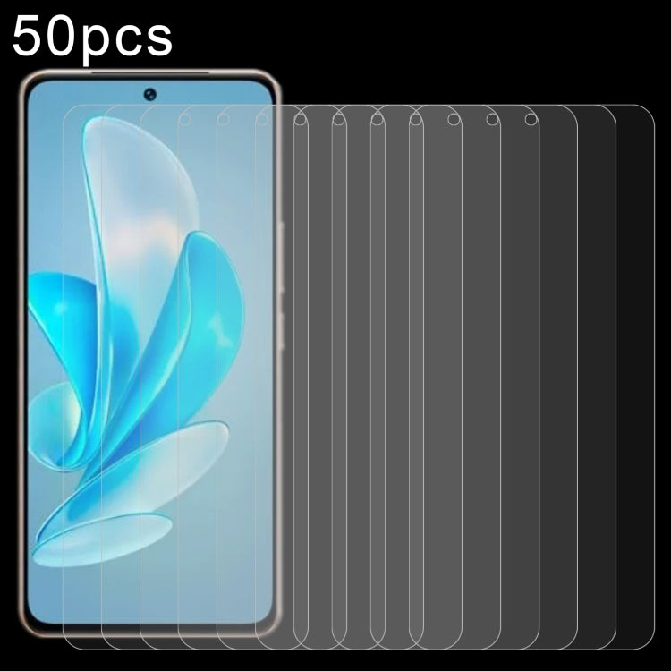50pcs 0.26mm 9H 2.5D Tempered Glass Film