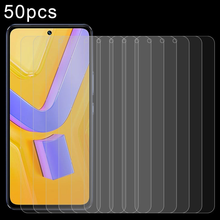 50pcs 0.26mm 9H 2.5D Tempered Glass Film, For vivo Y18e / Y18, For vivo Y200t / Y58, For vivo Y38, For vivo iQOO Z9x, For vivo T3x, For vivo Y200i, For vivo V40 SE / V30 Lite 4G, For vivo Y200 / Y200e / T3, For vivo iQOO Z9, For vivo Y100i / Y100t     ...