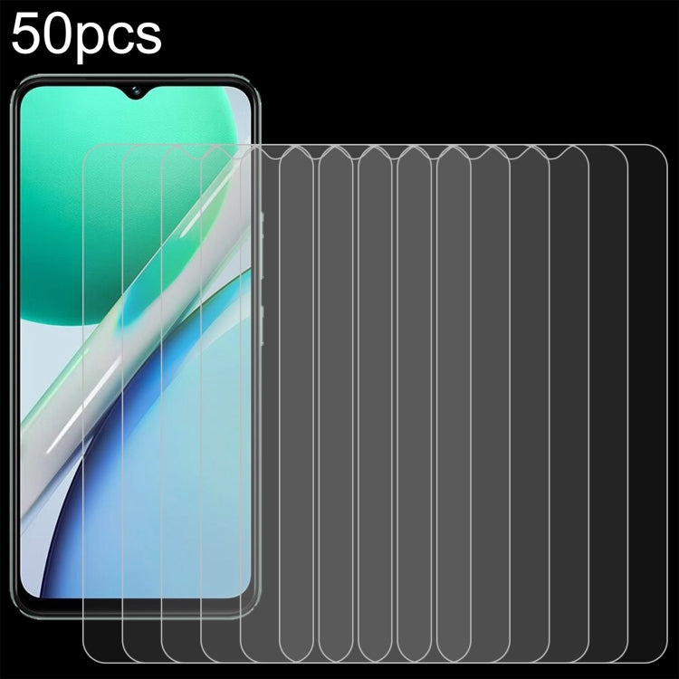 50pcs 0.26mm 9H 2.5D Tempered Glass Film