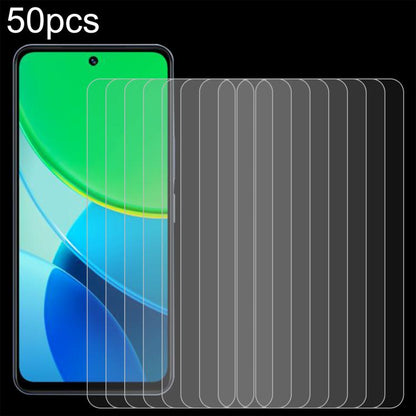 50pcs 0.26mm 9H 2.5D Tempered Glass Film, For vivo X200s, For vivo T4, For vivo iQOO Z10, For vivo Y300t / iQOO Z10x, For vivo V50 Lite 4G, For vivo Y300i, For vivo Y39 5G, For vivo V50 Lite 5G, For vivo T4x, For vivo Y29s 5G, For vivo iQOO Neo 10R    ...
