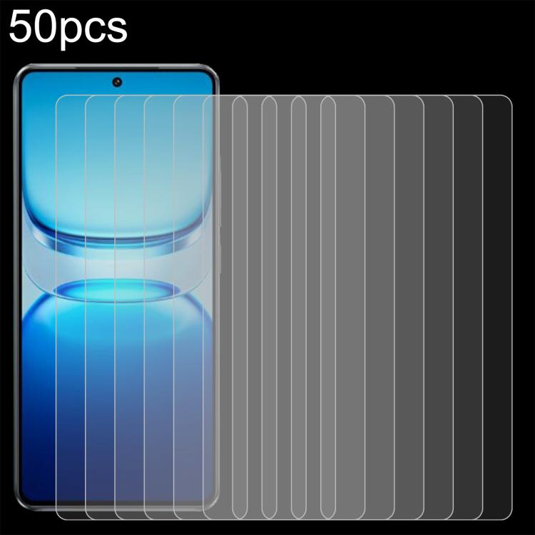 50pcs 0.26mm 9H 2.5D Tempered Glass Film, For vivo V60 Lite 4G, For vivo Y31 Pro 5G, For vivo Y31 5G 2025, For vivo V60 Lite 5G, For vivo iQOO Neo10 Pro+ 5G, For vivo iQOO Z10 Lite 4G, For vivo Y500 5G, For vivo T4 Pro 5G, For vivo iQOO Z10R           ...