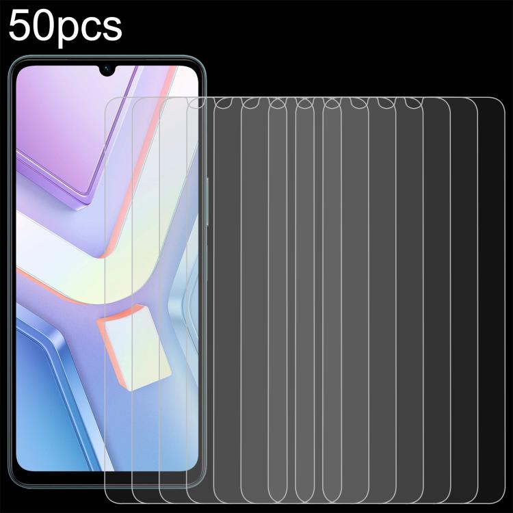 50pcs 0.26mm 9H 2.5D Tempered Glass Film