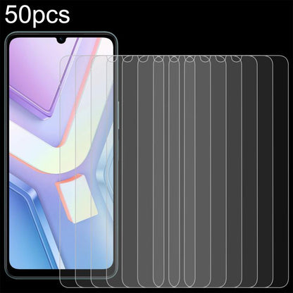 50pcs 0.26mm 9H 2.5D Tempered Glass Film, For vivo V60 Lite 4G, For vivo Y31 Pro 5G, For vivo Y31 5G 2025, For vivo V60 Lite 5G, For vivo iQOO Neo10 Pro+ 5G, For vivo iQOO Z10 Lite 4G, For vivo Y500 5G, For vivo T4 Pro 5G, For vivo iQOO Z10R           ...
