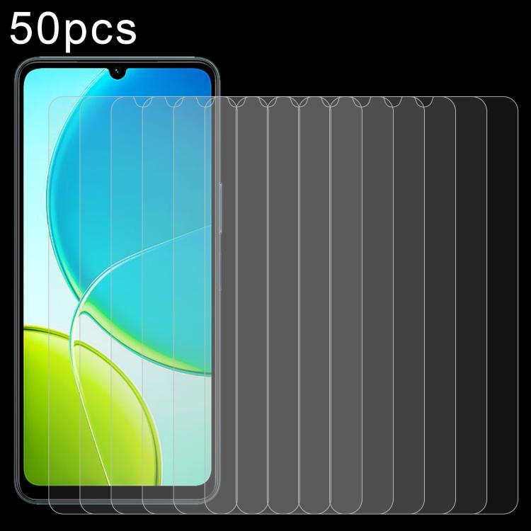 50pcs 0.26mm 9H 2.5D Tempered Glass Film, For vivo Y05 4G, For vivo iQOO 15R 5G, For vivo iQOO Z11 Turbo 5G, For vivo Y31d 4G, For vivo Y500i 5G, For vivo S50 Pro mini 5G, For vivo S50 5G, For vivo V60e 5G, For vivo Y500 Pro 5G, For vivo Y19s 5G       ...