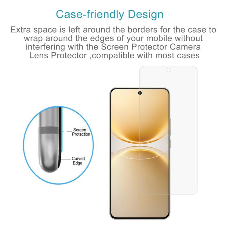 50pcs 0.26mm 9H 2.5D Tempered Glass Film