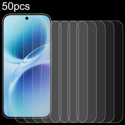 50pcs 0.26mm 9H 2.5D Tempered Glass Film, For vivo Y05 4G, For vivo iQOO 15R 5G, For vivo iQOO Z11 Turbo 5G, For vivo Y31d 4G, For vivo Y500i 5G, For vivo S50 Pro mini 5G, For vivo S50 5G, For vivo V60e 5G, For vivo Y500 Pro 5G, For vivo Y19s 5G       ...