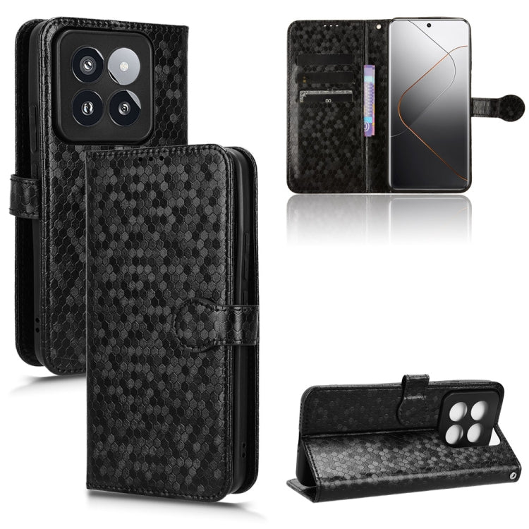 Honeycomb Dot Texture Leather Phone Case, For Xiaomi 14 Ultra, For Xiaomi Redmi 13C / Poco C65, For Xiaomi 14 Pro, For Xiaomi Redmi Note 13 Pro+ 5G