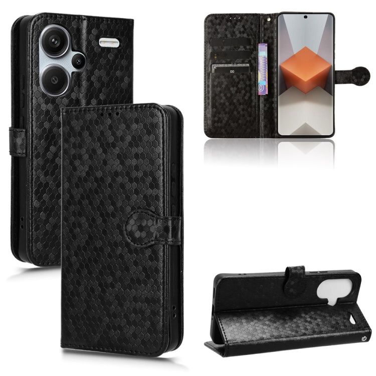 Honeycomb Dot Texture Leather Phone Case, For Xiaomi 14 Ultra, For Xiaomi Redmi 13C / Poco C65, For Xiaomi 14 Pro, For Xiaomi Redmi Note 13 Pro+ 5G