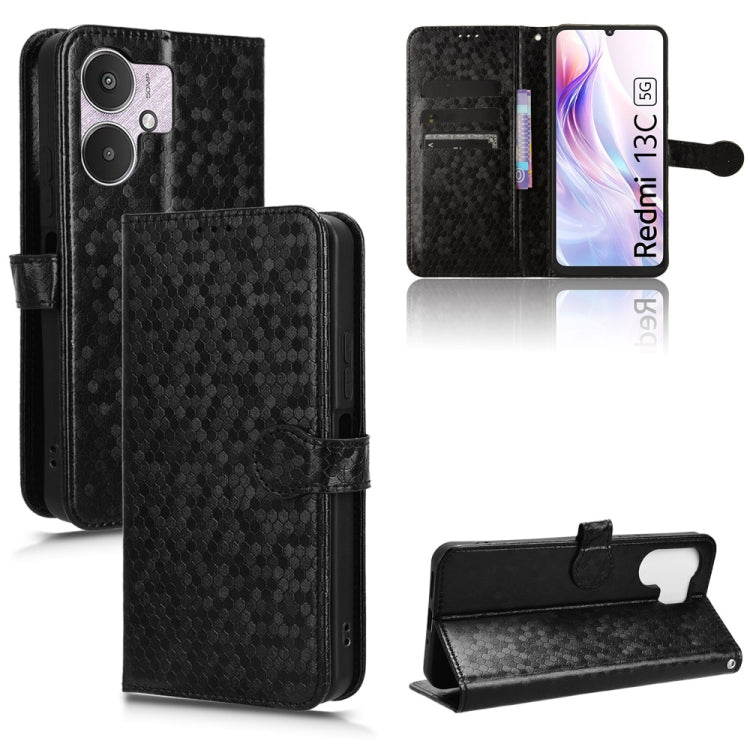 Honeycomb Dot Texture Leather Phone Case, For Xiaomi Redmi Note 13 Pro 4G Global, For Xiaomi Redmi Note 13 4G, For Xiaomi Redmi 13C 5G / 4G, For Xiaomi Poco X6 Pro / Redmi K70E 5G