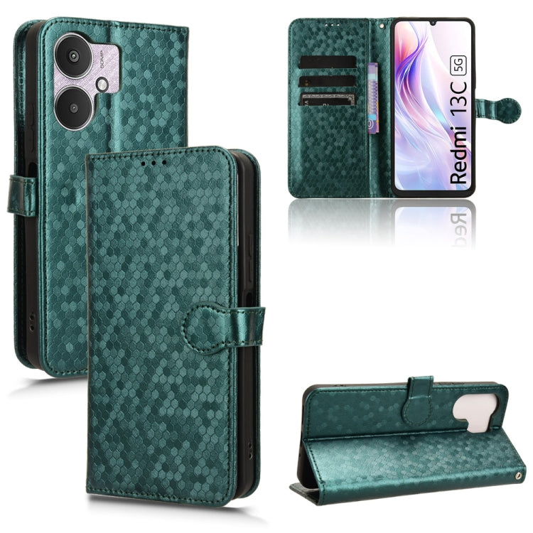 Honeycomb Dot Texture Leather Phone Case, For Xiaomi Redmi Note 13 Pro 4G Global, For Xiaomi Redmi Note 13 4G, For Xiaomi Redmi 13C 5G / 4G, For Xiaomi Poco X6 Pro / Redmi K70E 5G