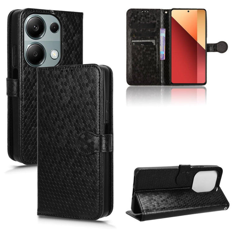 Honeycomb Dot Texture Leather Phone Case, For Xiaomi Redmi Note 13 Pro 4G Global, For Xiaomi Redmi Note 13 4G, For Xiaomi Redmi 13C 5G / 4G, For Xiaomi Poco X6 Pro / Redmi K70E 5G