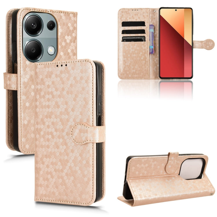 Honeycomb Dot Texture Leather Phone Case, For Xiaomi Redmi Note 13 Pro 4G Global, For Xiaomi Redmi Note 13 4G, For Xiaomi Redmi 13C 5G / 4G, For Xiaomi Poco X6 Pro / Redmi K70E 5G