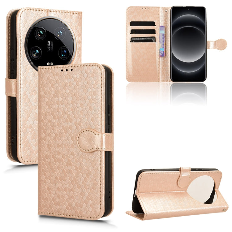 Honeycomb Dot Texture Leather Phone Case, For Xiaomi 14 Ultra, For Xiaomi Redmi 13C / Poco C65, For Xiaomi 14 Pro, For Xiaomi Redmi Note 13 Pro+ 5G