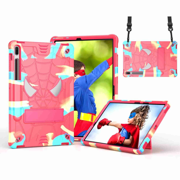 Spider Texture Silicone Hybrid PC Tablet Case with Shoulder Strap