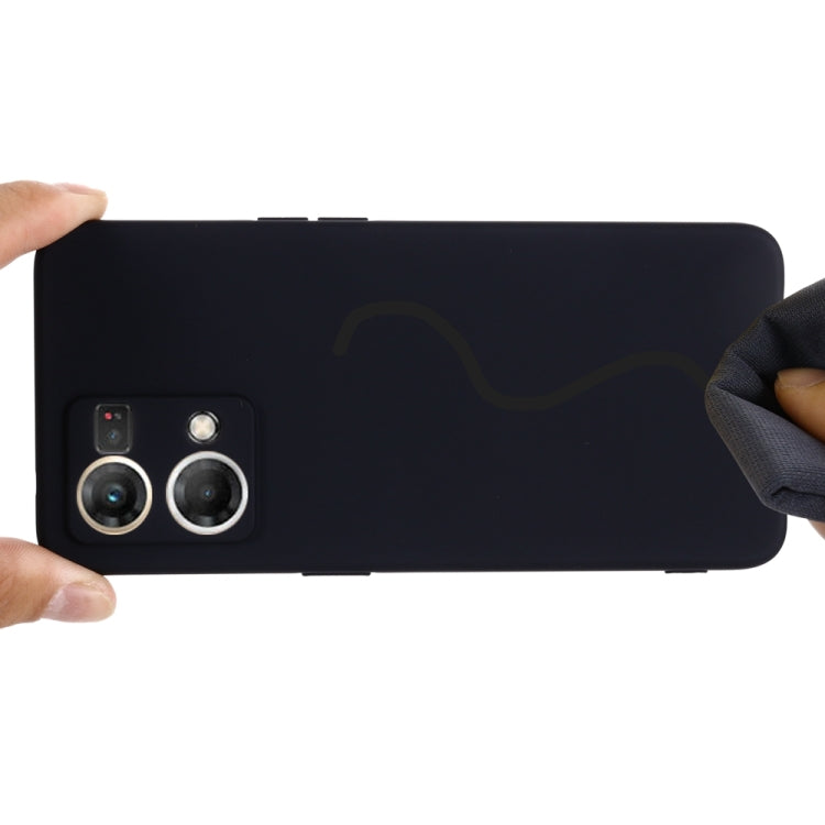 Solid Color Liquid Silicone Dropproof Full Coverage Phone Case, For OPPO Reno8 4G