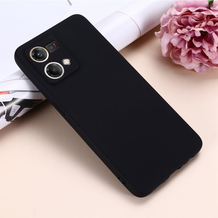 Solid Color Liquid Silicone Dropproof Full Coverage Phone Case, For OPPO Reno8 4G