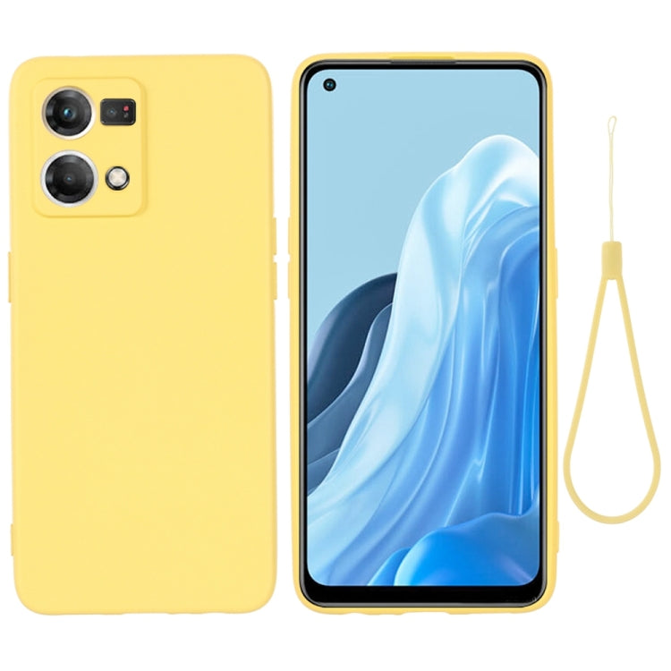 Solid Color Liquid Silicone Dropproof Full Coverage Phone Case, For OPPO Reno8 4G