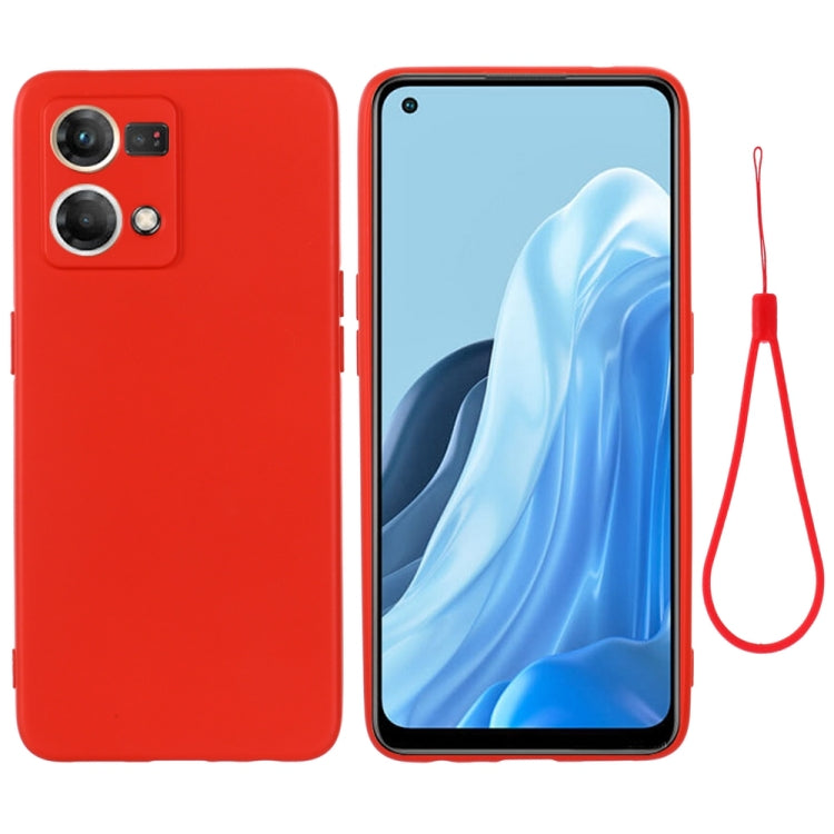 Solid Color Liquid Silicone Dropproof Full Coverage Phone Case, For OPPO Reno8 4G