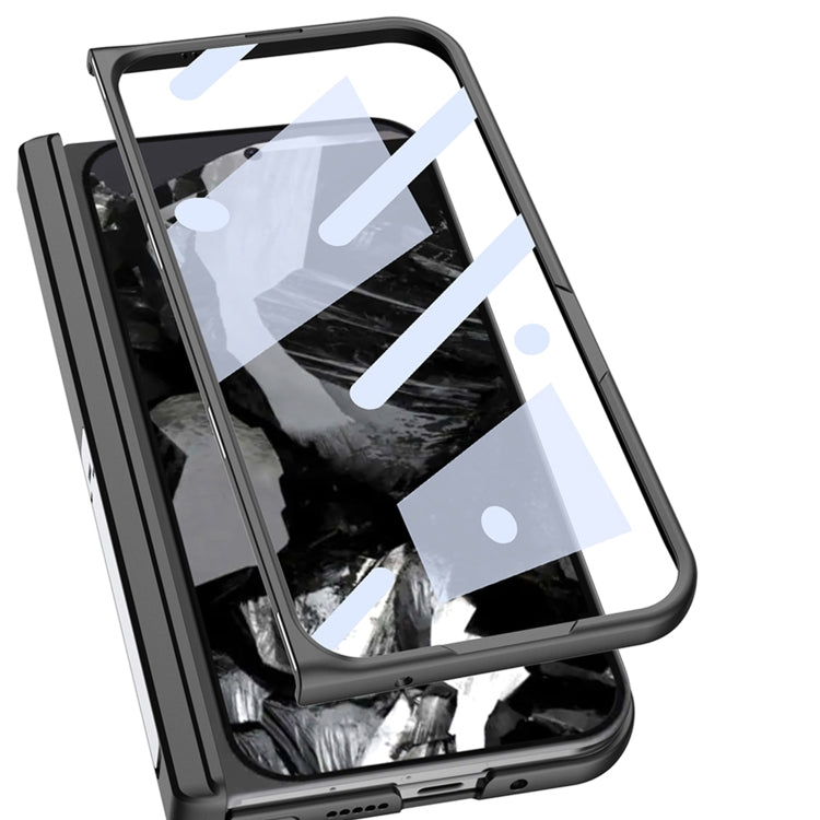 GKK Integrated Frosted Fold Hinge Leather Phone Case with Holder, For Google Pixel 9 Pro Fold