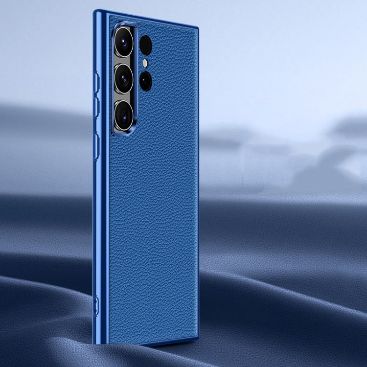 Litchi Texture Genuine Leather Phone Case, For Samsung Galaxy S23 Ultra 5G, For Samsung Galaxy S23 5G, For Samsung Galaxy S22 Ultra 5G, For Samsung Galaxy S22+ 5G, For Samsung Galaxy S22 5G