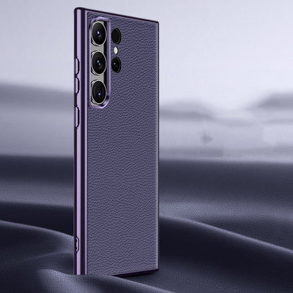 Litchi Texture Genuine Leather Phone Case, For Samsung Galaxy S23 Ultra 5G, For Samsung Galaxy S23 5G, For Samsung Galaxy S22 Ultra 5G, For Samsung Galaxy S22+ 5G, For Samsung Galaxy S22 5G