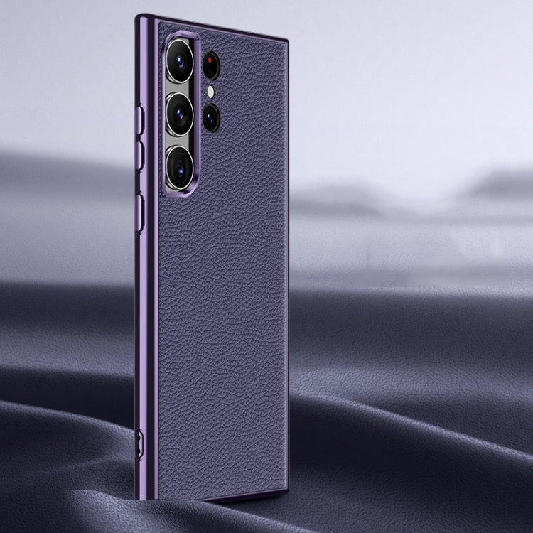 Litchi Texture Genuine Leather Phone Case, For Samsung Galaxy S23 Ultra 5G, For Samsung Galaxy S23 5G, For Samsung Galaxy S22 Ultra 5G, For Samsung Galaxy S22+ 5G, For Samsung Galaxy S22 5G