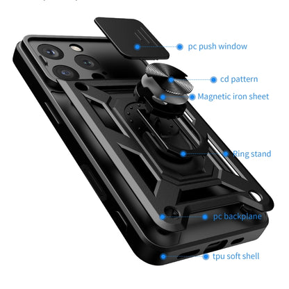 Sliding Camera Cover Design TPU+PC Phone Case, For iPhone 16 Pro, For iPhone 16 Plus, For iPhone 16, For iPhone 15 Pro